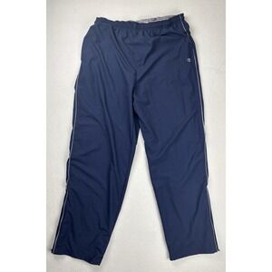 Champion Vintage‎ Y2K Nylon Track Pants Navy Zip Ankle Men's XXL
